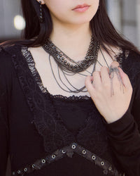 black layer necklace ブラックレイヤーネックレス être sans voix　エートル　サン　ヴォア