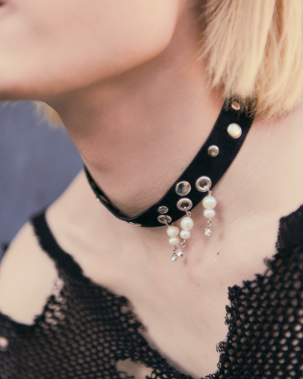 studs leather choker スタッズレザーチョーカー être sans voix　エートル　サン　ヴォア