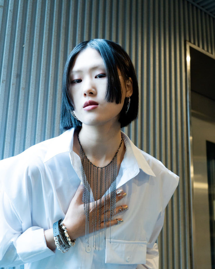 black fringe necklace　［受注生産］
